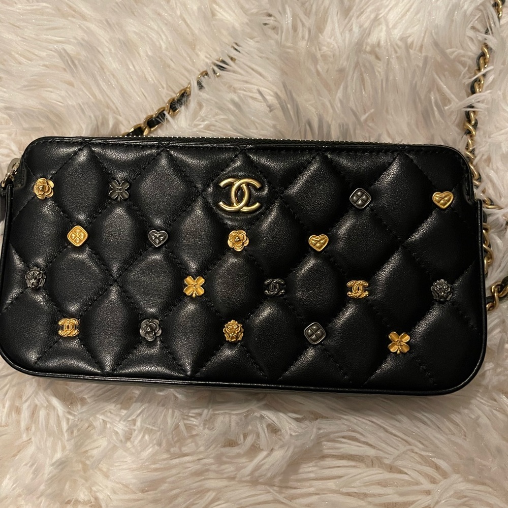 18K Chanel Clutch on Chain with beautiful charms